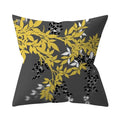 Axyaa Yellow Floral Geometric Cushion Cover 45x45cm