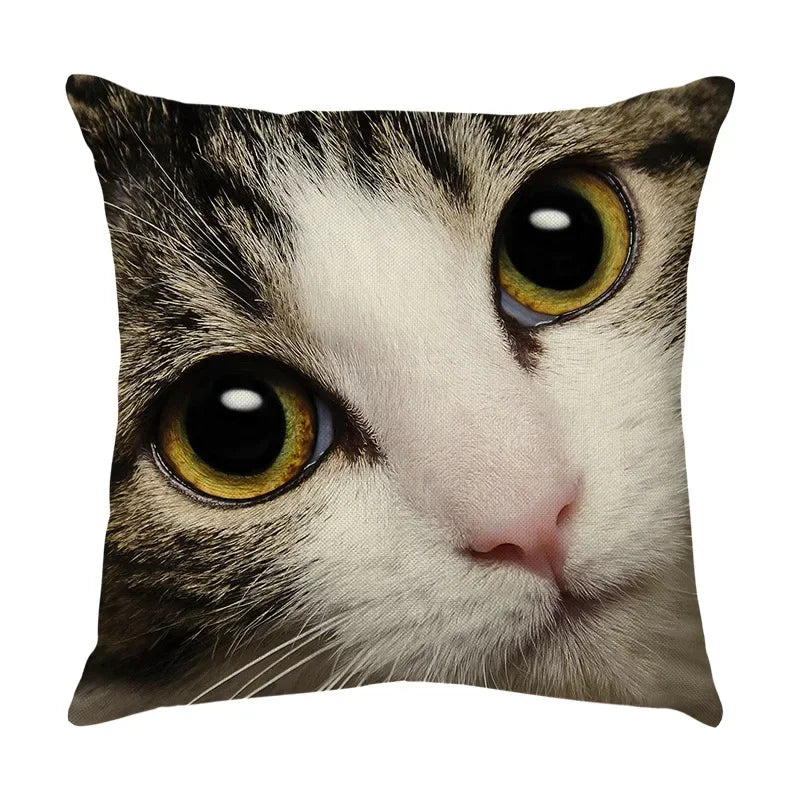 Axyaa Black Cat Cartoon Decorative Cushion Cover