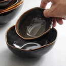 Axyaa Flame-Killed Ceramic Soup Pasta Salad Serving Bowls Set