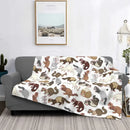 Axyaa Fuzzy Ferrets Blanket - Funny Cryptid Animal Pattern Throw Blanket