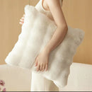 Axyaa Small Bubble Velvet Long Hair Pillow - Super Soft Double Sided Sofa Cushion