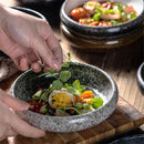 Axya Retro Ceramic Sushi Dishes Set Gold Plates Small Snack Tray Dinnerware