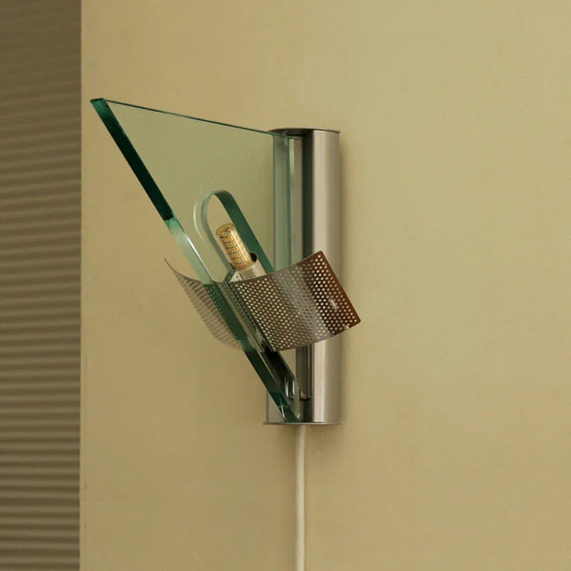 Axyaa Clear Glass Wall Lamp: Stylish E14 Bulb for Office, Hotel, Bedroom