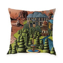 Axyaa Square Landscape Pillowcase for Home Decor - Set of 2