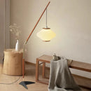 Axyaa Pine Bell Floor Lamp Retro Style for Living Room and Bedroom