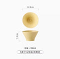 Axyaa Ceramic Horn Bowl Set - High Foot, High Aesthetic, Anti-Scalding Hat Bowl