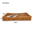 Axyaa Rattan Wicker Serving Baskets - 10 Styles for Bread, Fruit, Vegetables Basket in Khaki