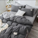 Axyaa Solid Color Bedding Set: Soft Twin Full Queen Size Bed Linens