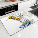 Axyaa Square Anti-Slip Absorbent Drain Pad for Dishes and Cups
