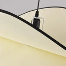 Axyaa Cream Fabric Led Chandelier, Modern Nordic Style for Home Decor