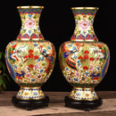 Axyaa Cloisonné Vases: Handmade Enamel Floral Decor Antique Chinese Porcelain Collectibles