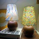 Italian Designer Floral Table Lamp | Nordic Style | Wood Texture Ceramic Base | Bedroom Night Light