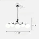 Axyaa Glass Pendant Lights for Kitchen Island Dining Living Room - LED Chandelier Ceiling Lamp Fixtures