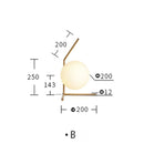 Axyaa White Glass Ball Table Lamp - Minimalist Nordic Design