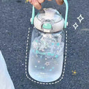 Axyaa 640ml Tritan Straw Handle Water Bottle