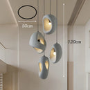 Axyaa Modern Stair Chandelier Pendant Light - LED Ceiling Lamp for Living Room