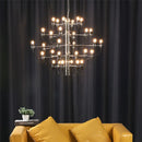 Axyaa Chrome LED Chandelier - Italian Designer Loft Villa Decor