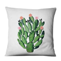 Luxurious Axyaa Succulent Cactus Flower Printed Linen Throw Pillow Case