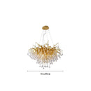 Axyaa Gold Crystal Droplet Ceiling Chandelier LED Lighting