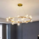 Axyaa Elegant Crystal Chandelier Dining Room Ceiling Pendant Lights