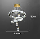 Axyaa Crystal Chandeliers: Modern LED Hanging Ceiling Lamp for Living Room Lighting