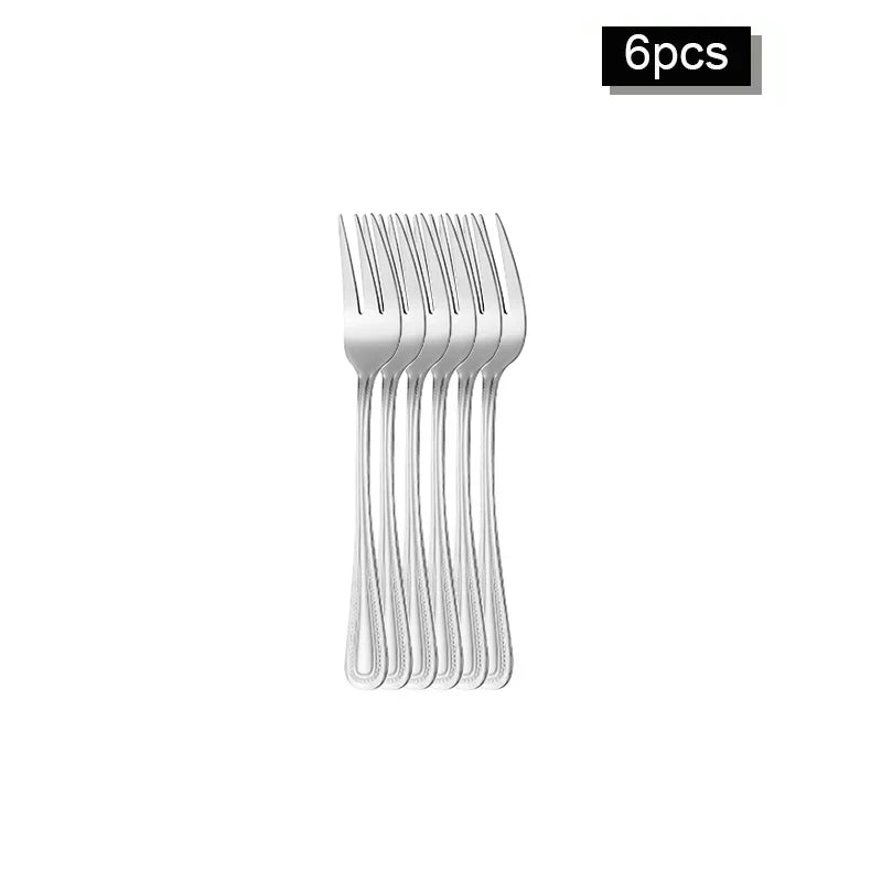 Axyaa Stainless Steel Tableware Set - Knife, Fork, Spoon & Steak Set