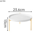 Axya Ceramic Snacks Platter with Metal Stands | Solid Color High Feet Fruit Holder