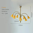 Axyaa French Retro Glass Chandelier - Designer Tulip Art Flower Chandelier