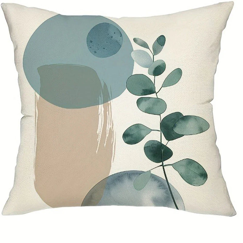 Axyaa Geometric Leaf Pattern Pillowcase for Bohemian Home Decor
