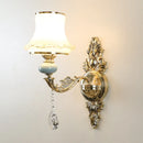 Axyaa Glass Crystal Wall Lamp for Bedroom, Living Room, Dining Room, Corridor Lighting