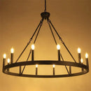 Axyaa Round Industrial Iron LED Pendant for Living Room and Cafe