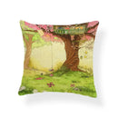 Axyaa Creative Fox Christmas Tree Cushion Cover - Retro Animal Sofa Decor Pillowcase