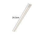 Axyaa Panda Chopsticks Set - White Cartoon Alloy, Anti-slip, Anti-bacterial