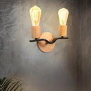 Iron Wood Lampshade Wall Sconce by Axyaa: Modern Vintage Lighting
