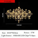 Axyaa Gold Chrome LED Crystal Chandelier - Modern Luxury Lighting Fixture
