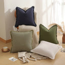 Axyaa Solid Color Cushion Cover 50X50 Cotton Throw Pillowcase for Home and Sofa