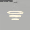 Axyaa White Ring LED Pendant Chandelier for Modern Home Decor and Indoor Lighting