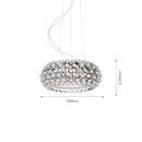 Axyaa Acrylic LED Pendant Chandelier Transparent Gold Floor Lamp
