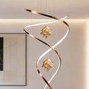 Axyaa Crystal Chandelier Stair Pendant Lamp Living Room Interior Lighting