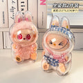 Axyaa Labubu Plush Dolls Display Protective Cover: Portable Transparent Organizer Box