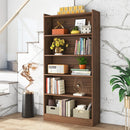 Axyaa 6-Tier Brown Bookcase, 72-inch Tall Modern Library Storage Bookshelf