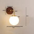 Nordic Glass Wall Light Fixture Axyaa Walnut Wood Lamparas