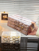 Axyaa Crystal Bracelet Storage Box: Beaded Jewelry Display Drawer Organizer