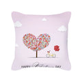 Axyaa Happy Valentine's Day Pink Pillowcase - Cute Square Cushion Cover
