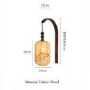 Axyaa Zen Retro Fabric Sconces Light - LED Wall Lamp for Bedroom, Living Room, Restaurant