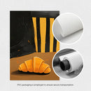 Yellow Good Morning Black Cat Print, Kitchen Wall Art by Axyaa - Cute & Unique Cat Lovers Gift