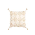 Axyaa Tufted Diamond Pattern Cushion Cover - Nordic Style Beige Yellow Tassel Pillowcase