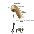 Axyaa Luxury LED Wood Gold Wall Lights Vintage Brass Interior Lighting