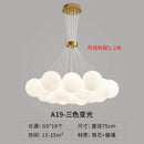 Axyaa Magic Bean Nordic Cream Chandelier - Modern Bedroom Lighting