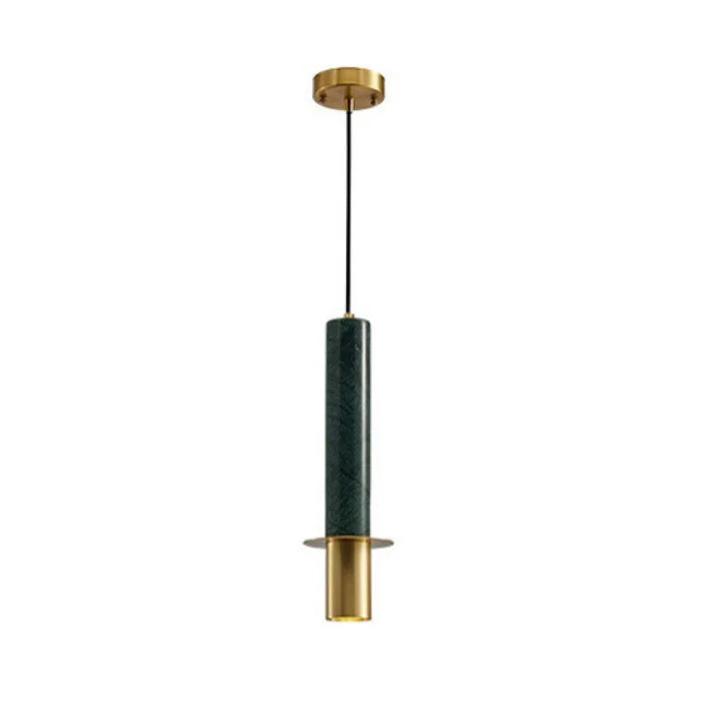 Axyaa Copper Marble LED Pendant Light Modern Design for Dining Living Room